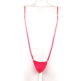 Bright pink thin-strap men’s string bikini metro male wear miami bodysuit snug-fitting design front view
