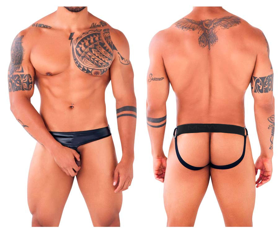 Black shiny latex briefs by metromalewear asunto jock strap 1007-20 with a sleek form-fitting design