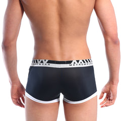 MetroMaleWear Perfect Scene Hip Contrast Trunk Black 1013C-20