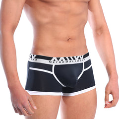 MetroMaleWear Perfect Scene Hip Contrast Trunk Black 1013C-20