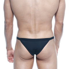 Black triangular briefs metroMalewear avant-garde bikini 1115-20 made of smooth form-fitting fabric
