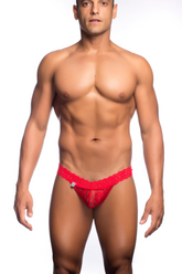 String taille haute en dentelle pour homme Mob