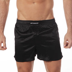 MetroMaleWear Silk Satin Boxer Black S33-20