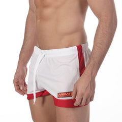 MetroMaleWear Soccer Swim Short White 4704-00