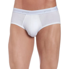 2xist essential contour pouch brief underwear in white with mesh waistband and solid fabric body size xl