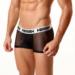MetroMaleWear Mesh Short Boxer 7Inch Black 2022-46