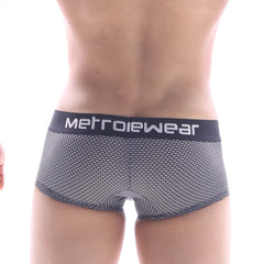 MetroMaleWear Short Boxer Honeycomb Coffee 7Inch 2022-83