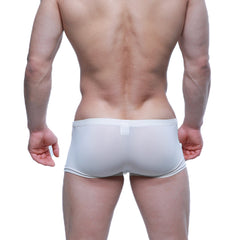 White form-fitting briefs from MetroMaleWear Enhancement Boxer beige 2043-02 made of smooth stretchy fabric with elastic waistband