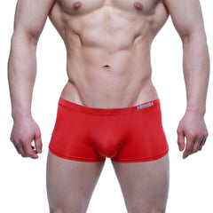 Red men’s briefs metro malewear enhancement boxer 2043-12 with snug fit and subtle logo on waistband