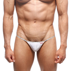 MetroMaleWear Leopard String Bikini White 2105-00