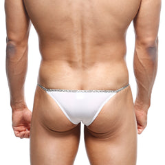 MetroMaleWear Leopard String Bikini White 2105-00
