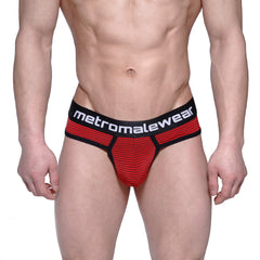 MetroMaleWear Fine Thong Red Stripe 2712-42