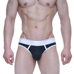 Black and white metro male wear dream bikini black 2803-20 athletic briefs with snug form-fitting design