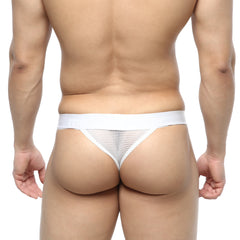 MetroMaleWear Grid Mesh Thong White 2912-34