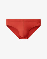 2EROS V10 Core Bikini Swimwear in rust orange against a plain white background.
