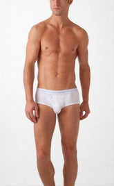 White 2xist essential contour pouch brief underwear with smooth fit and subtle elastic waistband size xl