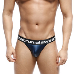 MetroMaleWear Leather Bikini Navy 3004-F28