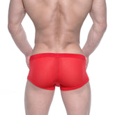 Red mesh briefs metroMaleWear bulge boxer 3013-73 with snug form-fitting design in vibrant red mesh material