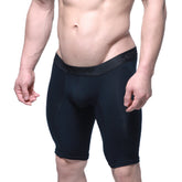 MetroMaleWear intenso cycle shorts black 15 inch compression shorts with snug fit and elastic waistband