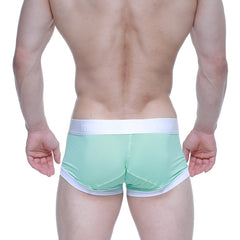 MetroMaleWear crema boxer brief green 3026-07 mint green and white snug fit with elastic waistband athletic briefs
