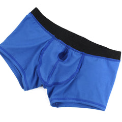 MetroMaleWear Avalon boxer brief royal blue men’s briefs with black waistband and central pouch opening