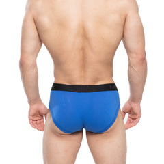 Metro male wear avalon brief royal blue 3036-18 blue men’s briefs with black elastic waistband for everyday comfort