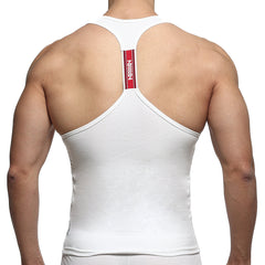 MetroMaleWear Logo Tank Top White 3127-01