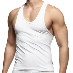 MetroMaleWear Logo Tank Top White 3127-01