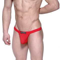 MetroMaleWear Pocket Thong Red Mesh 3202-73