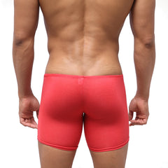 MetroMaleWear bosillo long boxer red 3514-12 bright red form-fitting athletic briefs with smooth stretchy fabric