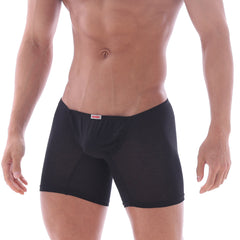 MetroMaleWear Bosillo long boxer black 3514-20 snug fit men’s boxer briefs with elastic waistband