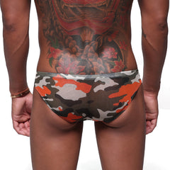 MetroMaleWear Puente Bikini Camo Orange 3603-34