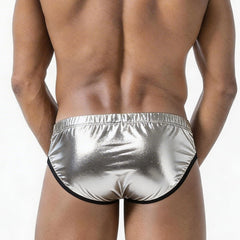 MetroMaleWear Puente Bikini Metalic Silver 3603-M10