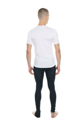 White short-sleeved crew-neck pocket tee in arctic white perfect for casual wear