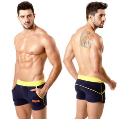 MetroMaleWear Terry Sport Short Navy Yellow 4701-28