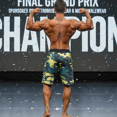 MetroMaleWear Physique Board Short Yellow Camo 4706-64