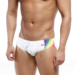 MetroMaleWear Rainbow Swim Brief White 4914-06