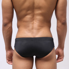MetroMaleWear Stripe Swim Bikini Black 4917-40