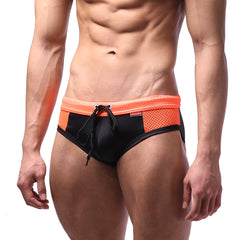 MetroMaleWear Mesh Swim Brief Neon Orange 4924-14