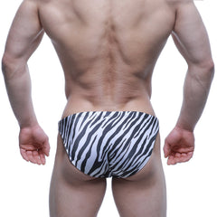 Metro male wear classic swim bikini hidalgo 4937-59 black and white zebra-striped men’s swim trunks for beach use