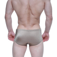 Shiny metallic gold charlie swim brief by metromalewear with sleek form-fitting design herring 4945-04
