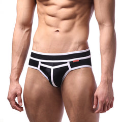 MetroMaleWear bold swim brief white 4961-00 black and white striped men’s briefs with a sleek modern design