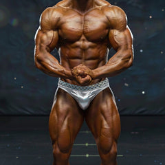 MetroMaleWear MetroMuscleWear Jupiter Competition Suit Silver 4974-89