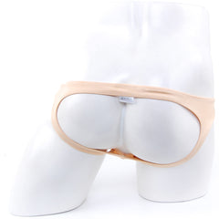 Beige seamless briefs with minimalist design and soft fabric from metromalewear asian jock strap gold 5001-21