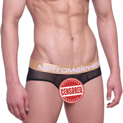 MetroMaleWear Mesh Hip Brief Black Gold Label 5003-46