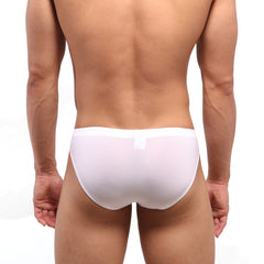MetroMaleWear European hip brief white 5007-00 featuring white mesh fabric with subtle ribbed texture and minimalist design