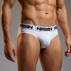 MetroMaleWear doctor brief white men’s briefs with black logo waistband in comfortable cotton blend material