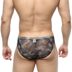 MetroMaleWear Gray Camo Hip Brief 5103-93