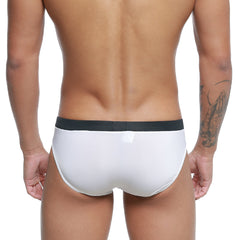 White briefs with a black waistband metro male wear cebolla bikini white 5105-30 cotton blend for everyday comfort