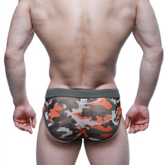MetroMaleWear Mesh Camouflage Brief Green 5203-91